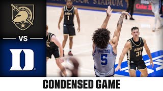 Army vs Duke Condensed Game  202425 ACC Men’s Basketball [upl. by Heidt]