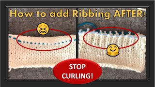 How to knit afterthought ribbing  stop rolling  Knook Crochet  Knitting hack  Addi Sentro ideas [upl. by Imit]