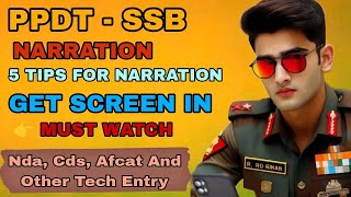 HOW TO GET SCREEN IN  5 TIPS FOR THE NARRATION IN PPDT  ssbrecommendationtak ppdt gd narration [upl. by Hake1]