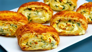 Simpler than you imagine Brilliant appetizer recipe from puff pastry [upl. by Metabel]