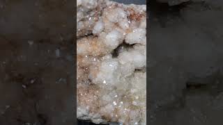 Clear Quartz Geode With Some Iron Staining geodes clearquartz watersounds rockhounding [upl. by Asilrak]