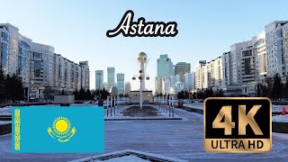 【4K Drive in Kazakhstan】Astana in winter the world of 30°C [upl. by Landrum]