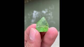 Double Terminated Peridot Crystal from Pakistan minerals crystals viral [upl. by Margarita656]