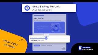 Afficher les économies par unité  Calculateur de coûts pour WordPress [upl. by High]