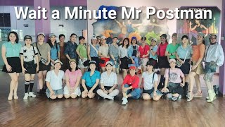 Wait a Minute Mr Postman  Line Dance Beginner  Alison Johnstone [upl. by Jori]