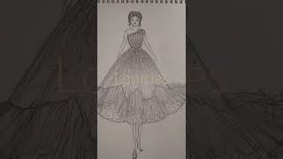 ddessquotLourdesquotpencildrawingdress [upl. by Janel224]