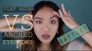 Flat Asian Eyebrows VS The Arched Eyebrows BATTLE   Love P Beauty [upl. by Culosio]