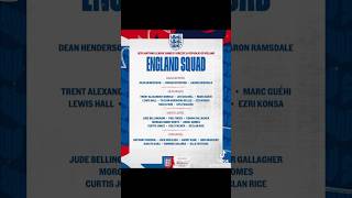 England squad confirmed for the upcoming games england pickford bellingham saka foden rice [upl. by Dyrrej362]