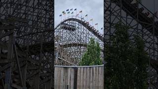 Cu Chulainn Wooden Coaster at Emerald Park Ireland shorts themepark rides [upl. by Mendelson]