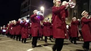 Holland high school marching band at Parade of lights Holland Michigan 2016 [upl. by Nauqahs]