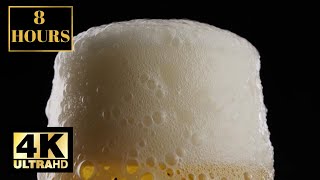 Beer Glass Background Wallpaper Screensaver 8 HOURS 4K With Music [upl. by Breskin202]