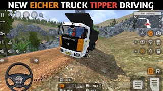 🔥 Ultimate Eicher Truck Tipper Driving in Offroad Bussid 🚛💨 Dont Miss This Epic Adventure [upl. by Atelahs]