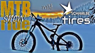 MTB snow ride with Schwalbe tires [upl. by Airdnal]