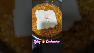 spicy carbonara ramen 🍜 cookingfood koreanramen carbonara [upl. by Lorraine]