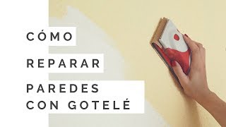 Cómo reparar gotelé spray pequeñas reparaciones en paredes decoradas con gotelé [upl. by Grail741]