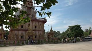 Phuket Thailand  Wat Chalong Grounds Sitting on a Rock [upl. by Dichy]