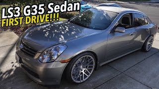 LS3 G35 “Sedan” ITS FINALLY MOVING UNDER ITS OWN POWER [upl. by Carolee]