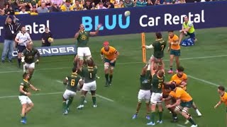 SPRINGBOKS LINEOUT TRY  INSANE DOUBLE LINE OUT OFFLOAD vs AUSTRALIA 2024 [upl. by Leahcimaj]