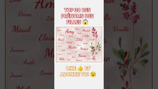 TOP 30 DES PRÉNOMS DES FILLES 😱foryou astrology pourtoi [upl. by Imeka]