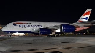 British Airways Airbus A380841 GXLEA Inaugural Flight to Los Angeles [upl. by Aiek]