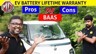 MG EV Battery Lifetime Warranty  BAAS  Pros amp Cons  Reality explained [upl. by Laddie]