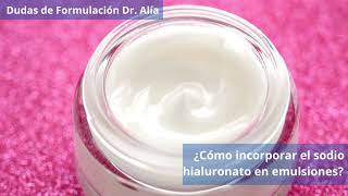 Incorporación sodio hialuronato en emulsiones [upl. by Kaycee]