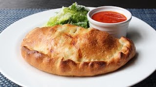 Calzone Recipe  How to Make a Calzone  Ham and Cheese Stuffed Pizza Bread [upl. by Assetan]