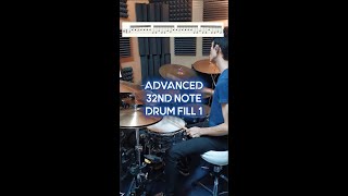 Advanced 32nd note Drum Fill Chop 1 Drum Lesson [upl. by Lias]