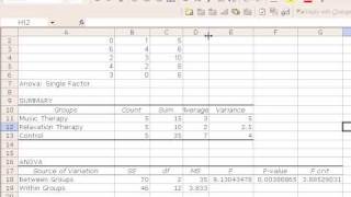 ANOVA with Excel [upl. by Kingsly]