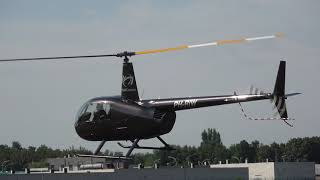 ROBINSON R44 PHRIW DEPARTING FROM KORTRIJK WEVELGEM EBKT BELGIUM 118 [upl. by Mcquade]