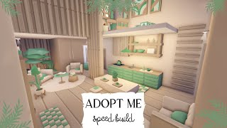 Green Family Cottage House Speed Build 🍵 Roblox Adopt Me [upl. by Natlus]