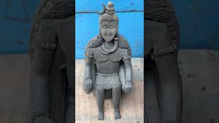 Mahadev idol makingbajrangbali murti makingsmahadev murti making shorts10 [upl. by Anawed]