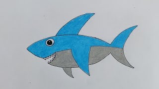 How to Draw a Shark  Easy Drawing for Kids [upl. by Renrag]