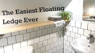 Easy Floating Ledge Shelf Install [upl. by Nawuj]