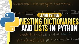 Nesting Dictionaries and Lists in Python [upl. by Ettennahs]