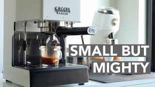 GAGGIA CLASSIC PRO  Small But Mighty Home Espresso [upl. by Htebasyle]