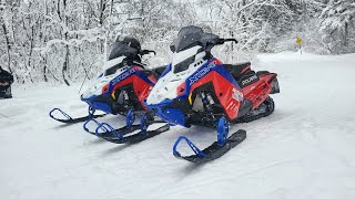 Snowmobiling the Tug Hill 11924  Polaris XCR 850650 [upl. by Fausta]