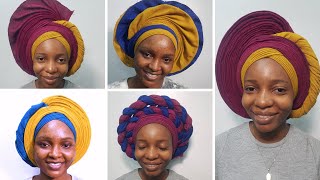 Gele Tying Tutorial Compilation [upl. by Rebmat]