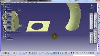 Surface in catia Part 12 Boundary  Extract  Extrapolate [upl. by Llednar]