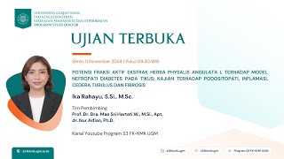 Ujian Terbuka atas nama Ika Rahayu SSi MSc [upl. by Otokam]