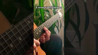 E minor triadsinversions guitar triads inversions [upl. by Cristoforo442]