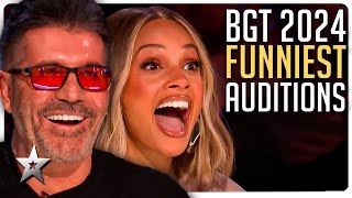 FUNNIEST Auditions from Britains Got Talent 2024 [upl. by Eclud]