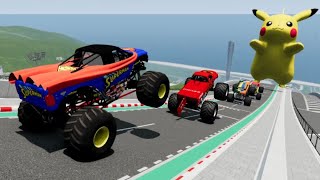 Epic HighSpeed Monster Truck Jumps amp Explosive Crashes Insane Stunts You Have to See 110monster [upl. by Oirifrop]