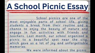 A School Picnic Essay  a school picnic essay in english [upl. by Eladnor]