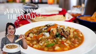 Mexican food recipe Sonoran BEEF Soup Gallina Pinta Estilo Sonora [upl. by Varuag155]