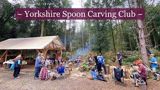 Spoon Carving Club  Ellekers Wood Yorkshire UK [upl. by Fanchie679]