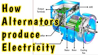 How an Alternators work  How 3 phase Electricity produce  Generator working principle brushless [upl. by Kata416]