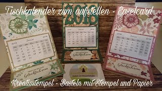 Tischkalender zum Aufstellen EaselCard mit Stampin Up [upl. by Navonoj]