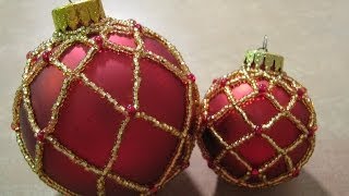 Large Beaded Ornament  Part 1 of 2 [upl. by Azyl938]