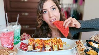 BIG FAT TACO BELL MUKBANG Eating Show  MEESH LA [upl. by Remle736]